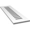 Ekena Millwork Vertical Surface Mount PVC Gable Vent: Functional, w/ 3-1/2"W x 1"P Standard Frame, 12"W x 42"H GVPVE12X4201SF - alternate 4